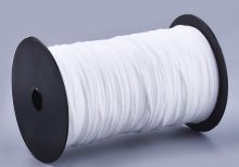 Nylonová elastická šňůrka šíře 2,5-3mm bílá - 1m