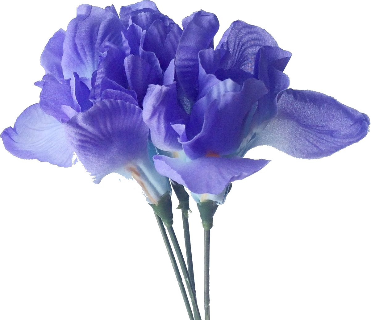 Dekorace květ Iris 1ks (9cm květ + stonek)