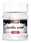 Akrylová barva matná bílá PENTART 230ml