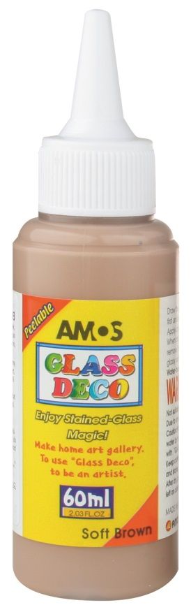 Barva na sklo Glass deco Amos 60ml - 1ks - Sv.hnědá