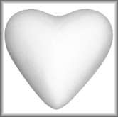 Srdce polystyren 5cm - 1ks