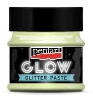 Glitrová pasta svítící ve tmě PENTART 50ml - Duhoví zelená