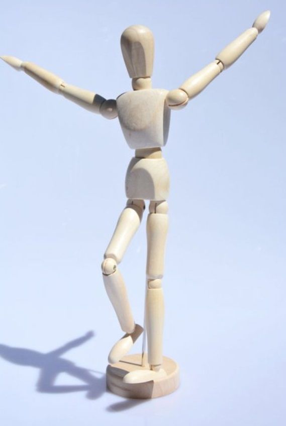Dřevěná figurína Manekýn 11,4cm