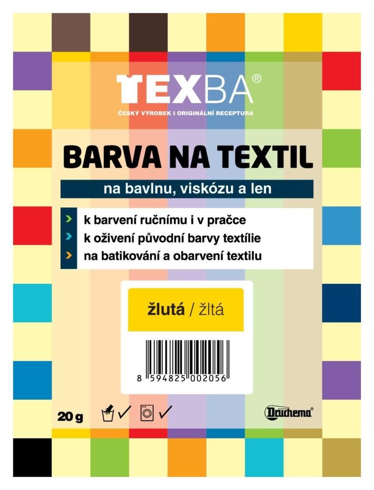 Batikovací barvy TEXBA 20g / skvělá na textil i do slizu!/ -