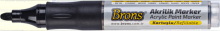 Akrylový popisovač BRONS 4mm - 1ks | Stříbrný