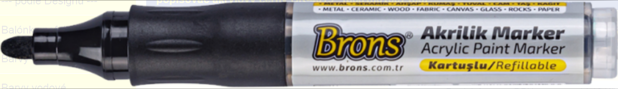 Akrylový popisovač BRONS 4mm - 1ks -