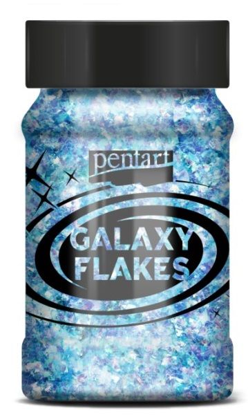 Galaxy duhové vločky Pentart 100ml - Jupiter white