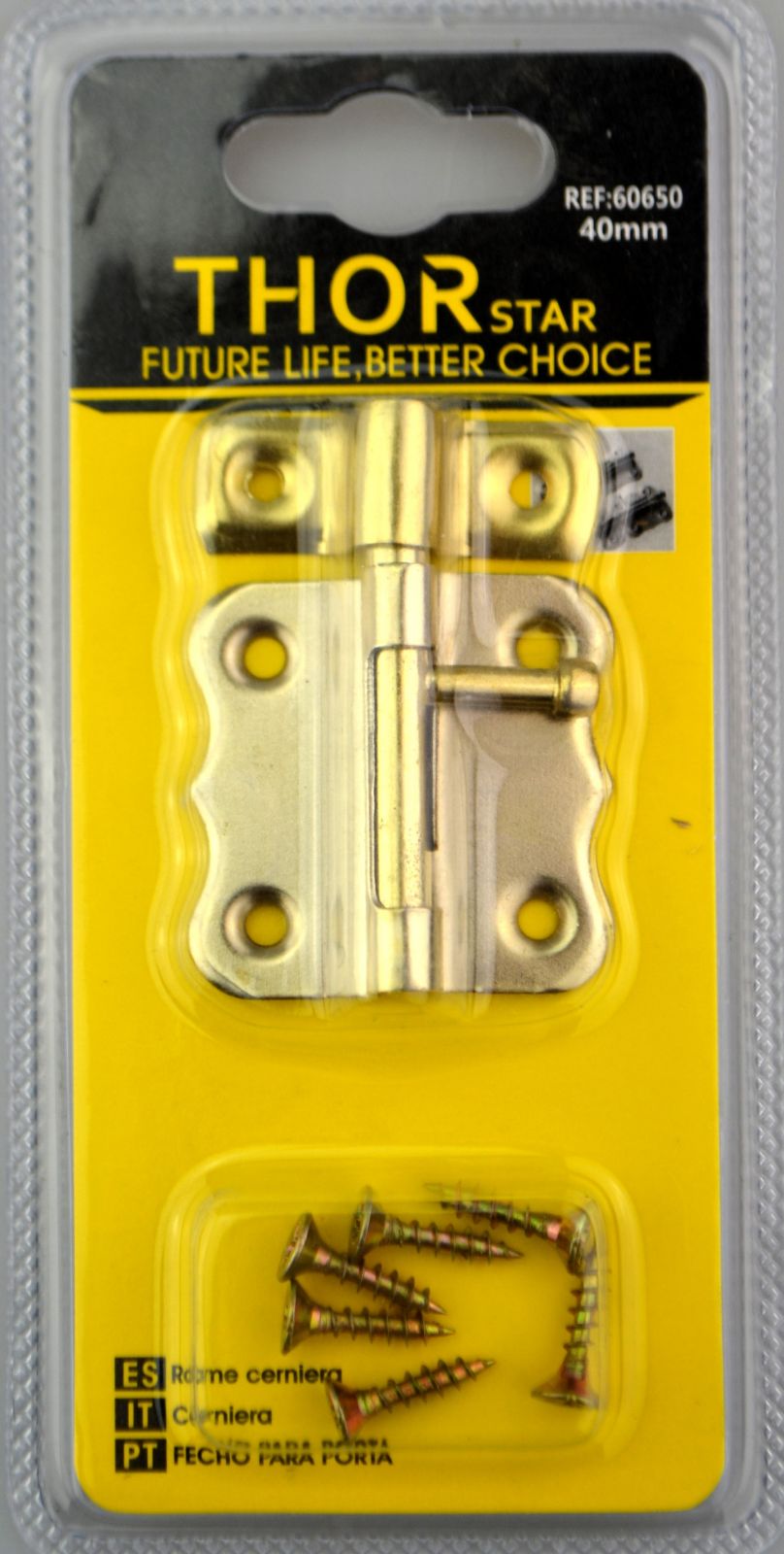 Zástrčkový ozdobný zámek 40mm - Zlatý
